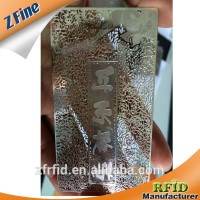 New Style Laser Cut Aluminum Metal Gift Card with Embossed Text