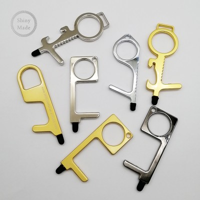 Metal handsfree safety Edc No Touch Hands Free Door Opener Keychain