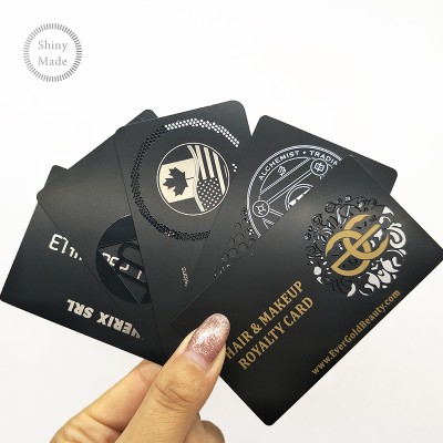 Free Design Luxury Black Laser Cut Metal Business Card Wholesale