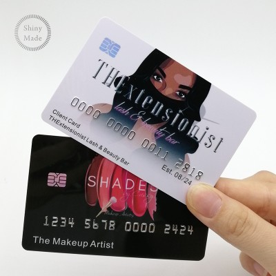 Custom Plastic Business Card Holographic Display Embossed Printing Credit Card Size PVC Cards