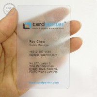 Free design custom frosted transparent plastic card printing pvc business cards