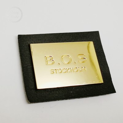 High Quality Cut Out Gold Metal Label Pin Blank Metal Tag For Handbags Or Wallets