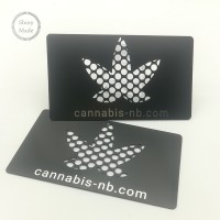 Custom stainless steel business card metal grinder cards with card sleeve