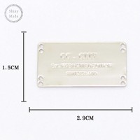 Free Samples Custom Metal Clothing Plate Brand Embossed Logo Metal Tag Label for Clothing Swimwear